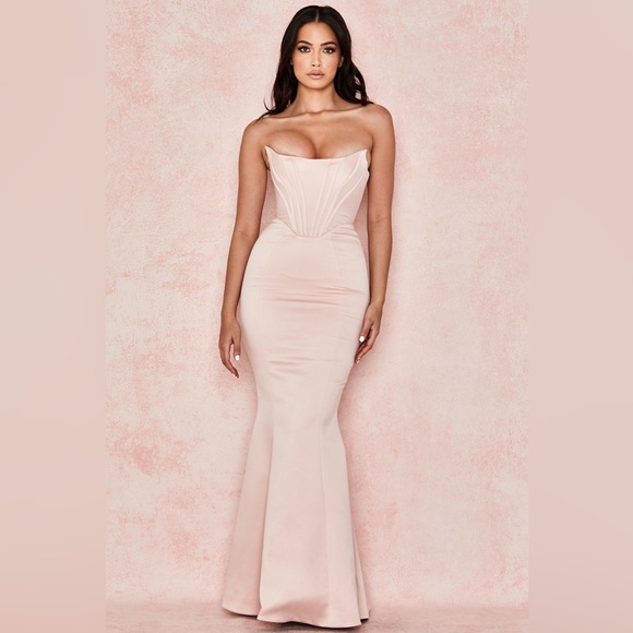 House of CB Dresses & Skirts - House of CB Blush Pink Strapless Corset Maxi Dress